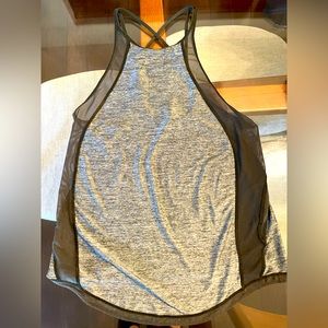Lululemon high neck racerback tank top w mesh panels